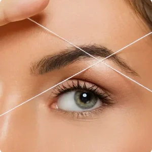 Depilación cejas con hilo